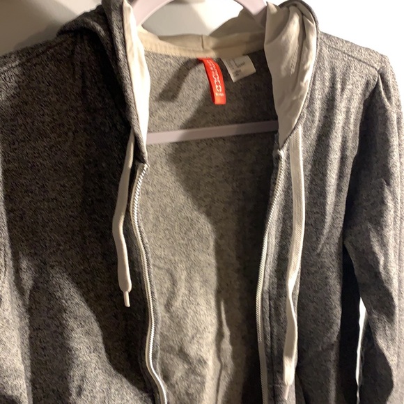 Speckled grey zip up hoodie - Picture 3 of 6